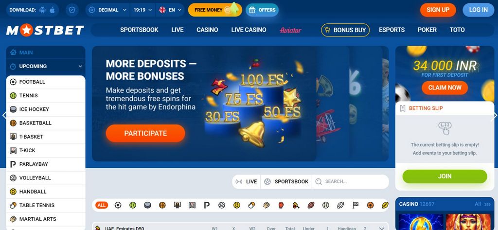 Mostbet: online sázková kancelář a hazardní hry v České republice